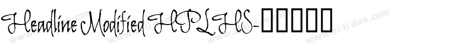 Headline Modified HPLHS字体转换